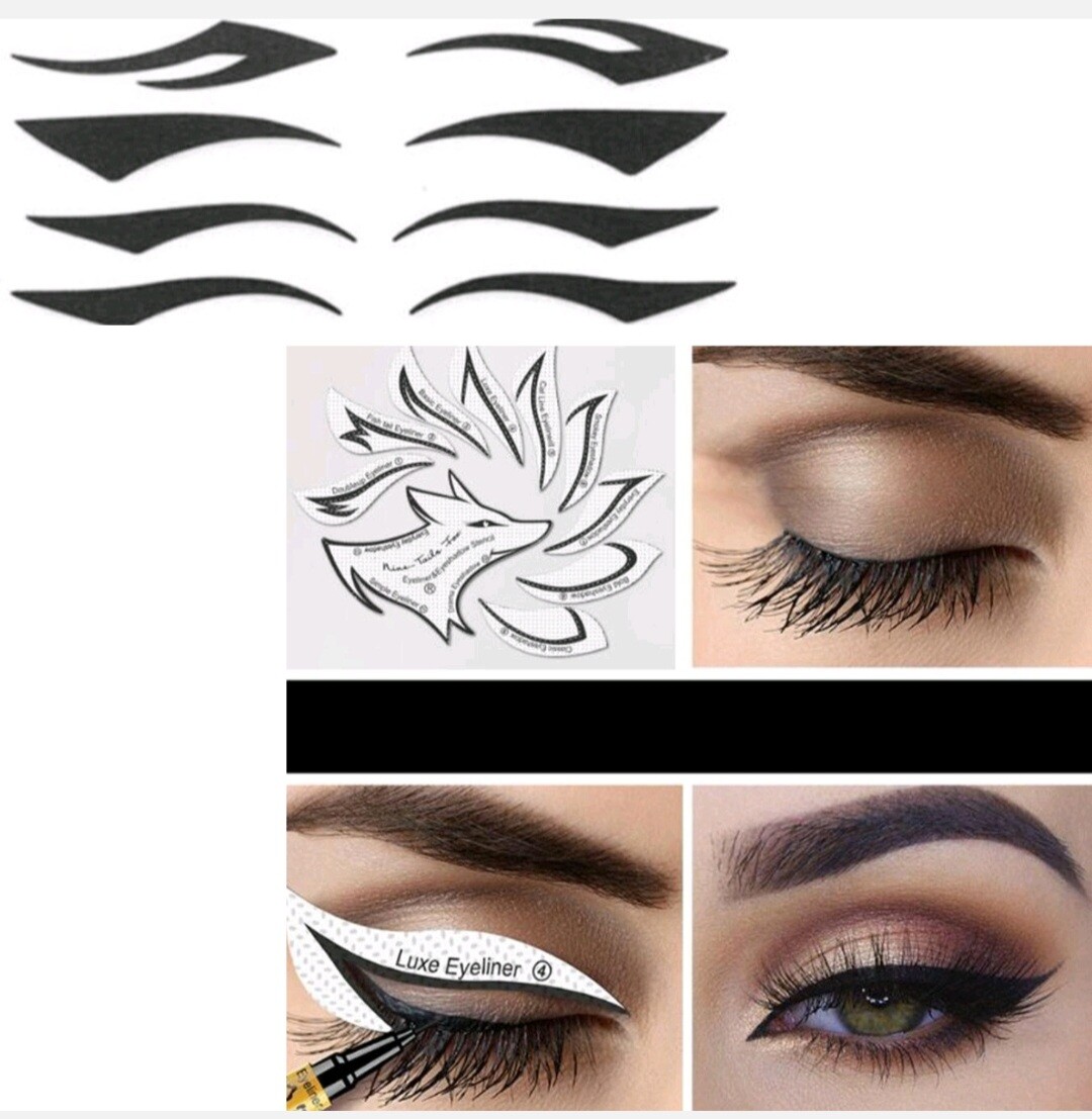 32/52 PAIRS Eyeliner Eyeshadow Stencil Sticker Wing Eyeliner Makeup Tool