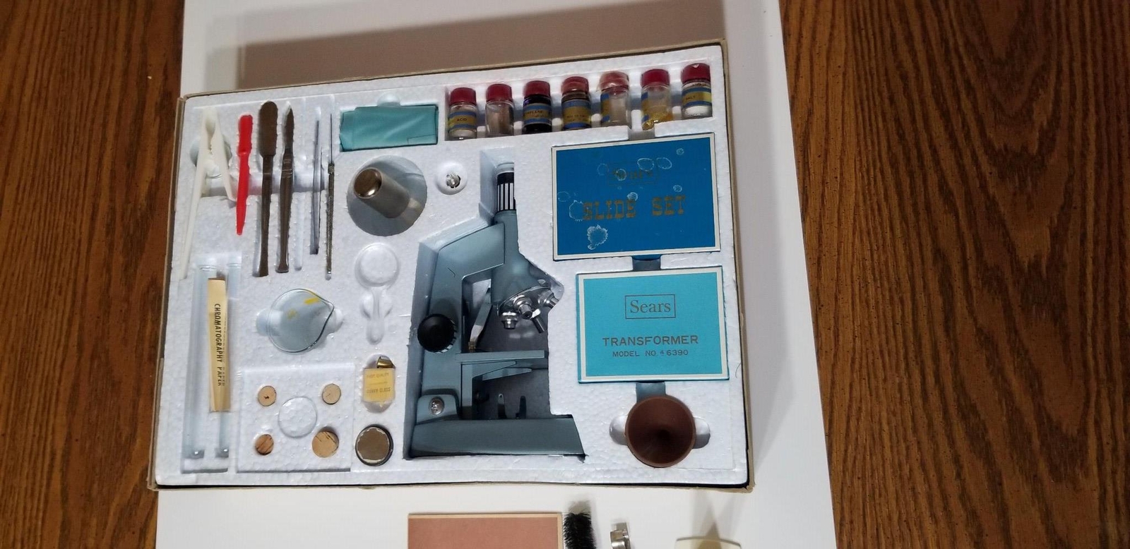Vintage 1960s Sears Zoom Micro Lab Kit Master Microscope Set Boxed Very Nice X