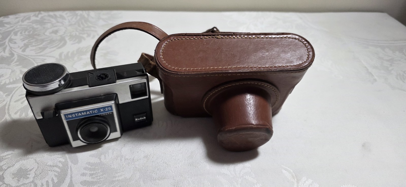 Argus 35mm Camera with Leather Case & Instamatic X-25 both untested. AS IS