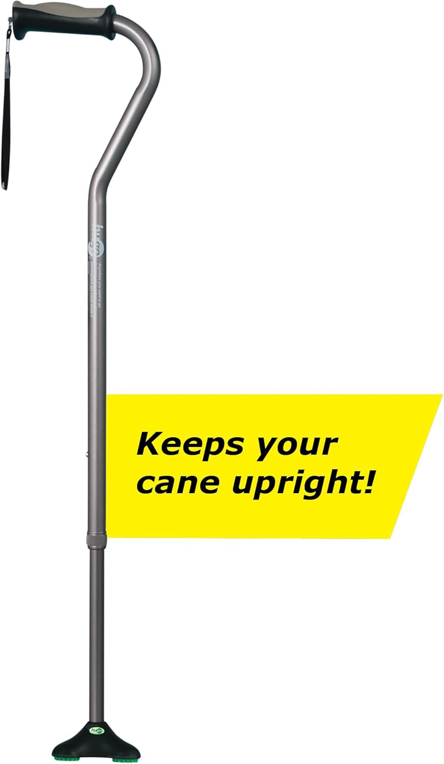 Mobility Adjustable Offset Quadpod Cane with Stable Tip, Smoke | Offset Quadpod