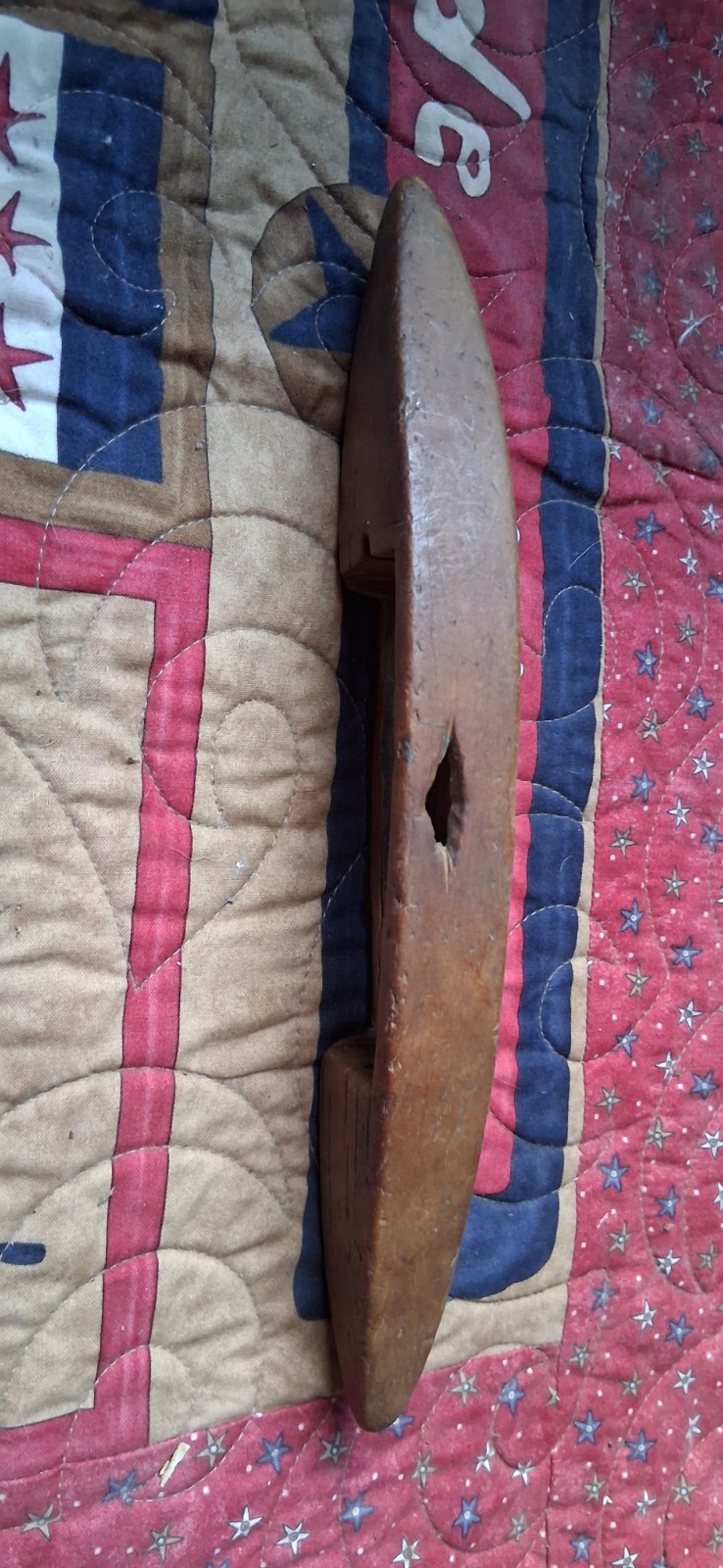 2 vintage weaving loom shuttles