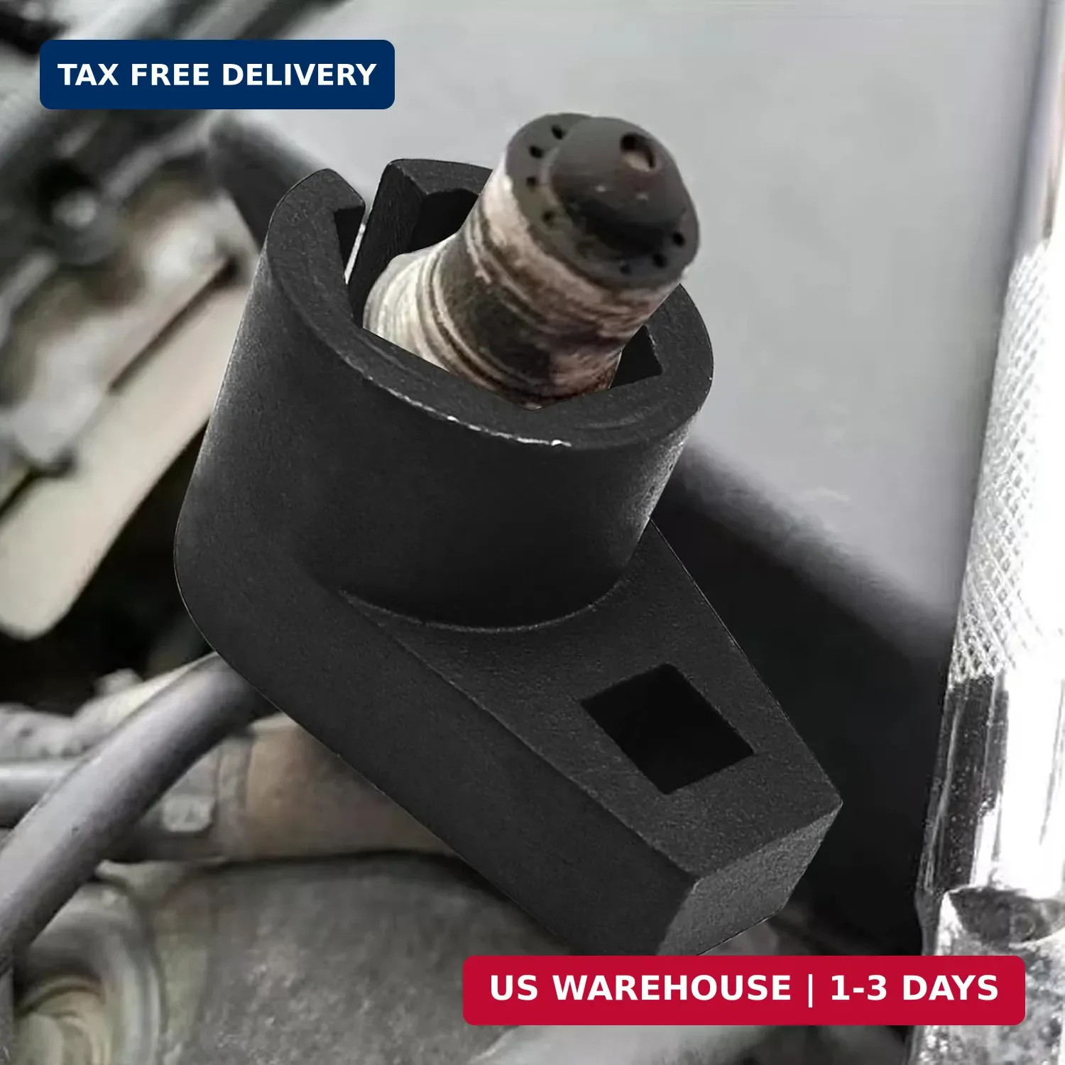 Offset Oxygen Sensor Socket, 3/8-Inch Drive, 7/8-Inch (22mm), Wire Gate Accesses