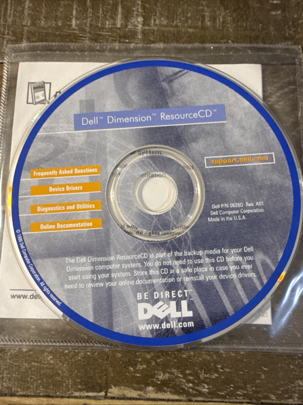Dell Dimension ResouceCD Software PC Cd Rom