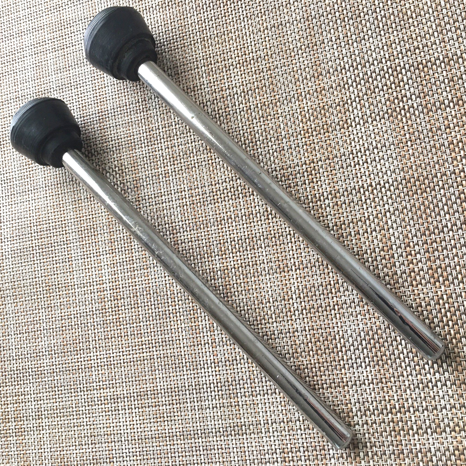 1980s VINTAGE TAMA SWINGSTAR 2 BASS DRUM SPUR LEGS w/2 RUBBER FEET MADE N JAPAN