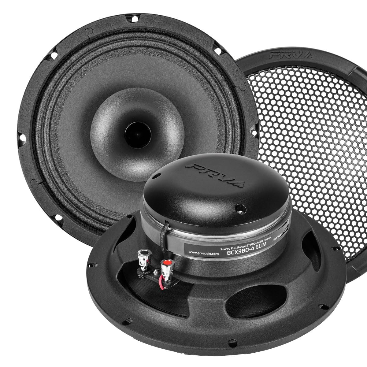 PRV AUDIO 8" Shallow Coaxial Car Audio Speaker 2X 8CX380-4 Slim
