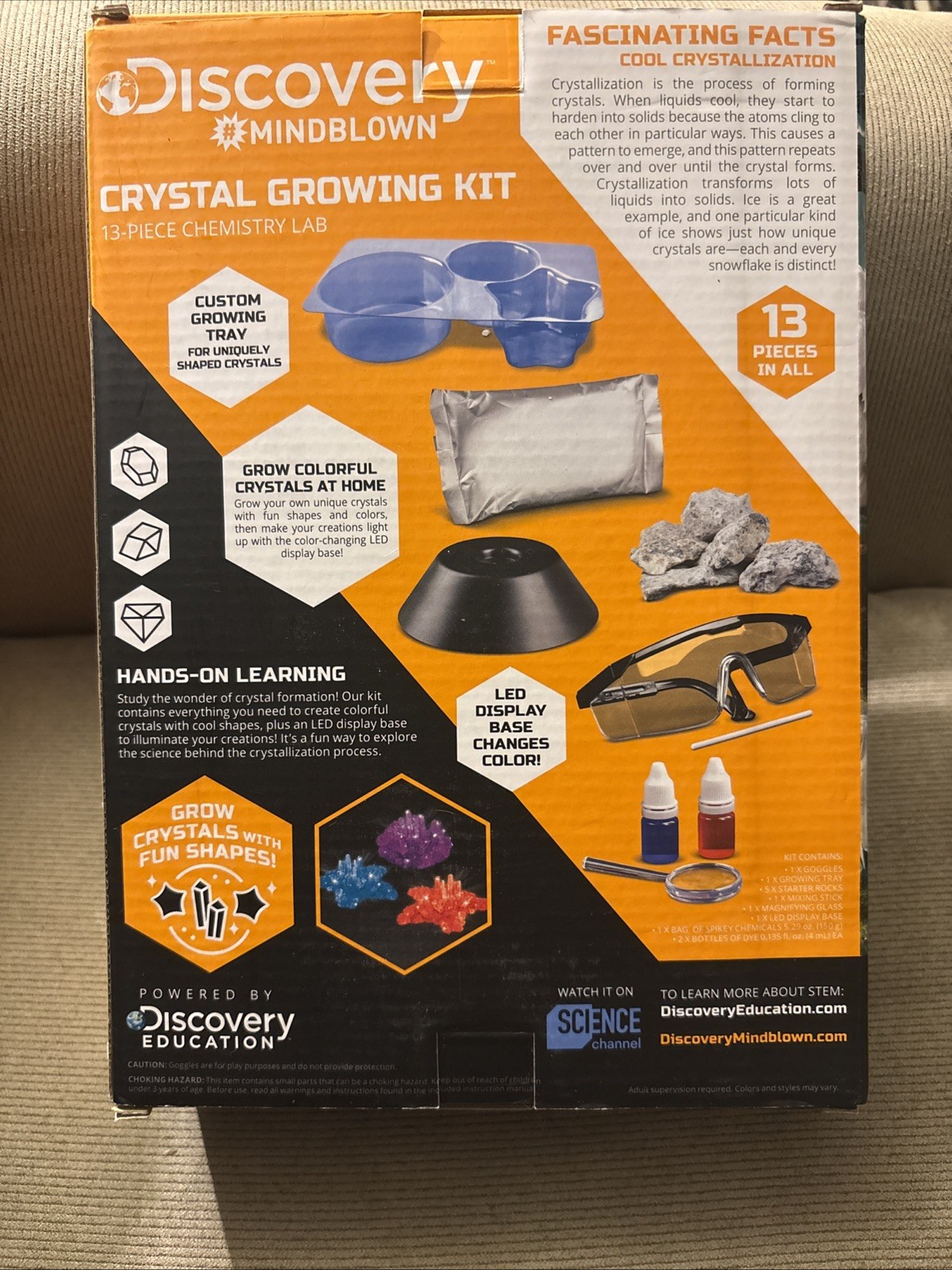 Discovery Mindblown Crystal Growing Kit STEM Science Set Light-Up Display NEW