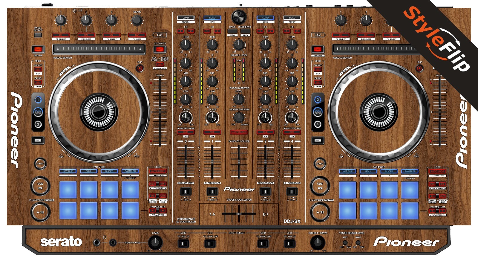 Pioneer DDJ-SX Skin | Wood Design 2 | Protective Decal | StyleFlip Skins