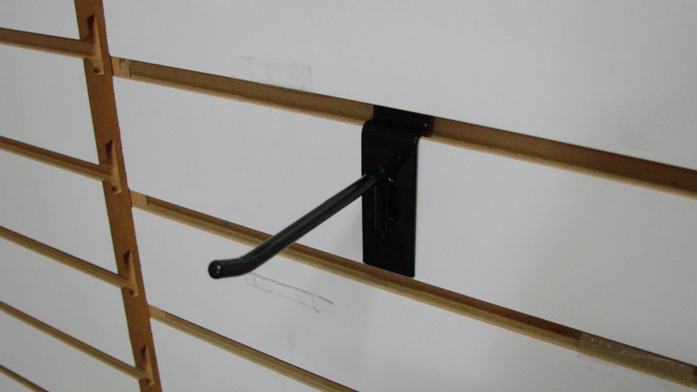Slat Wall Hooks 4'' Black lot of 10