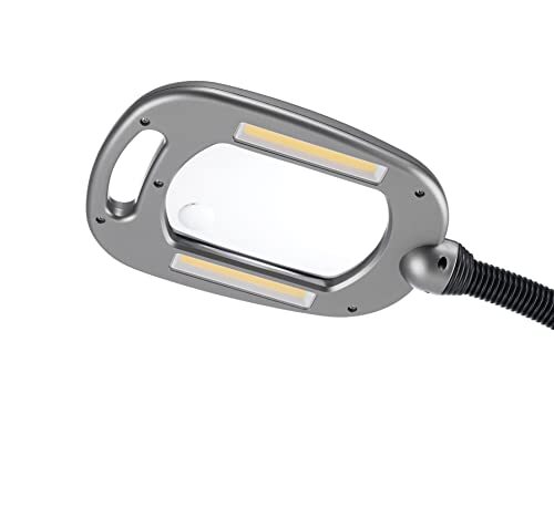 LIGHT IT! MULTIFLEX 12-LED FLOOR MAGNIFIER LAMP 20072-401 - SILVER