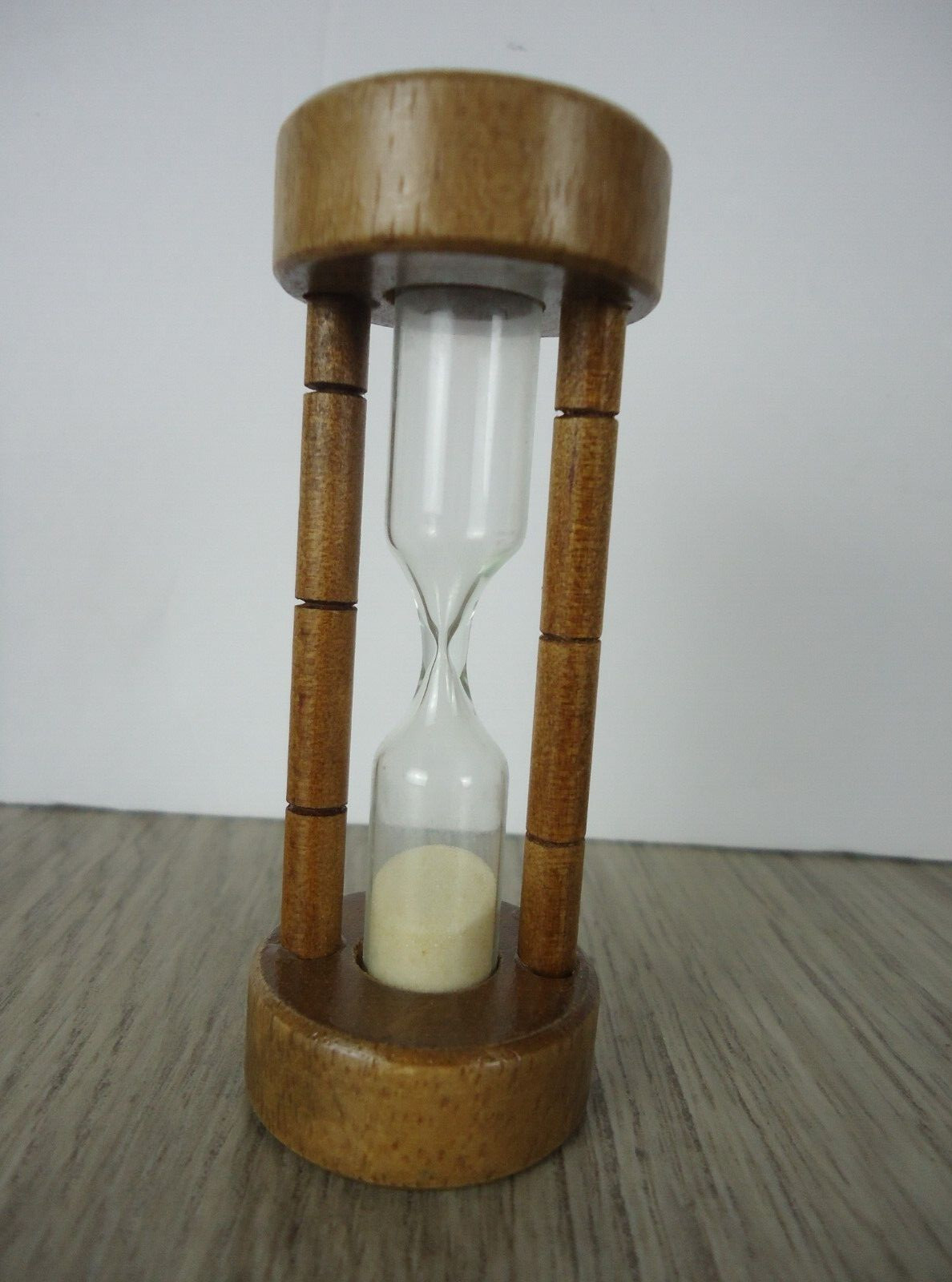 VTG 3 Min Kitchen Game Timer Wooden White Sand Classic Game Decor Retro