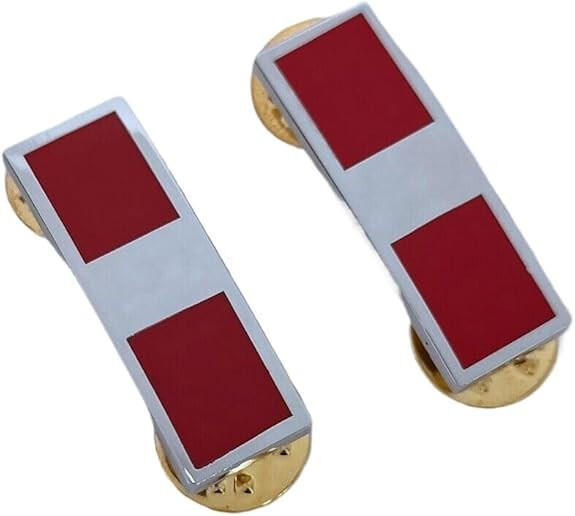 PAIR US MARINE CORPS WARRANT OFFICER 2 (CW2) RANK INSIGNIA DRESS LAPEL PIN BADGE