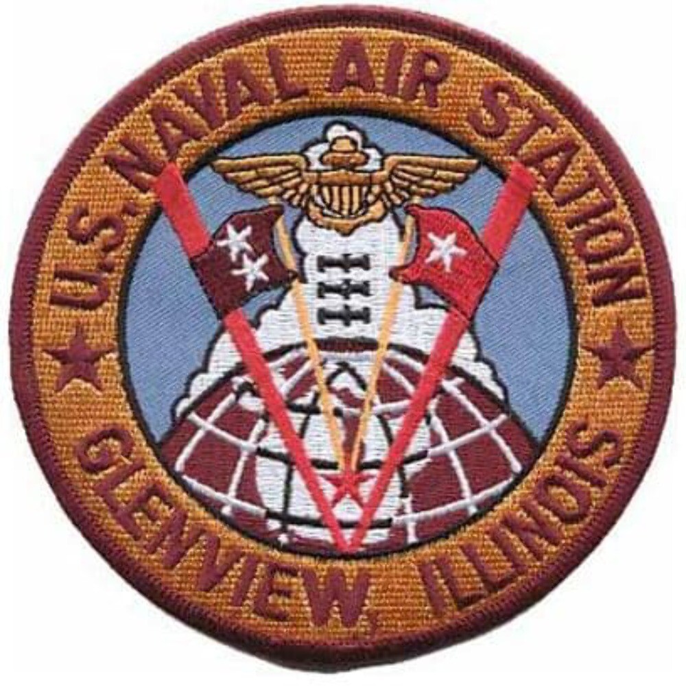 NAS Glenview Patch – Iron On/ Sew On, Embroidered, 4 Inch