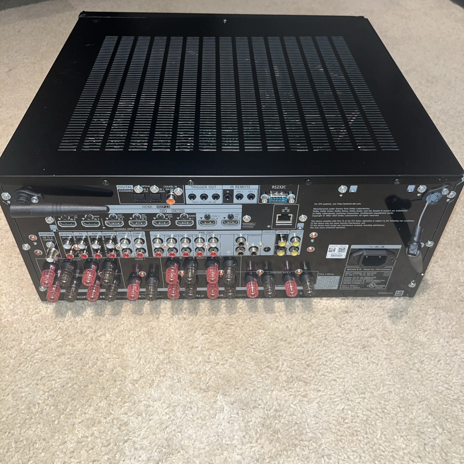 Sony Premium STR-AZ5000ES 11.2 Channel 8K Home Theater AV Receiver UHD FOR PARTS