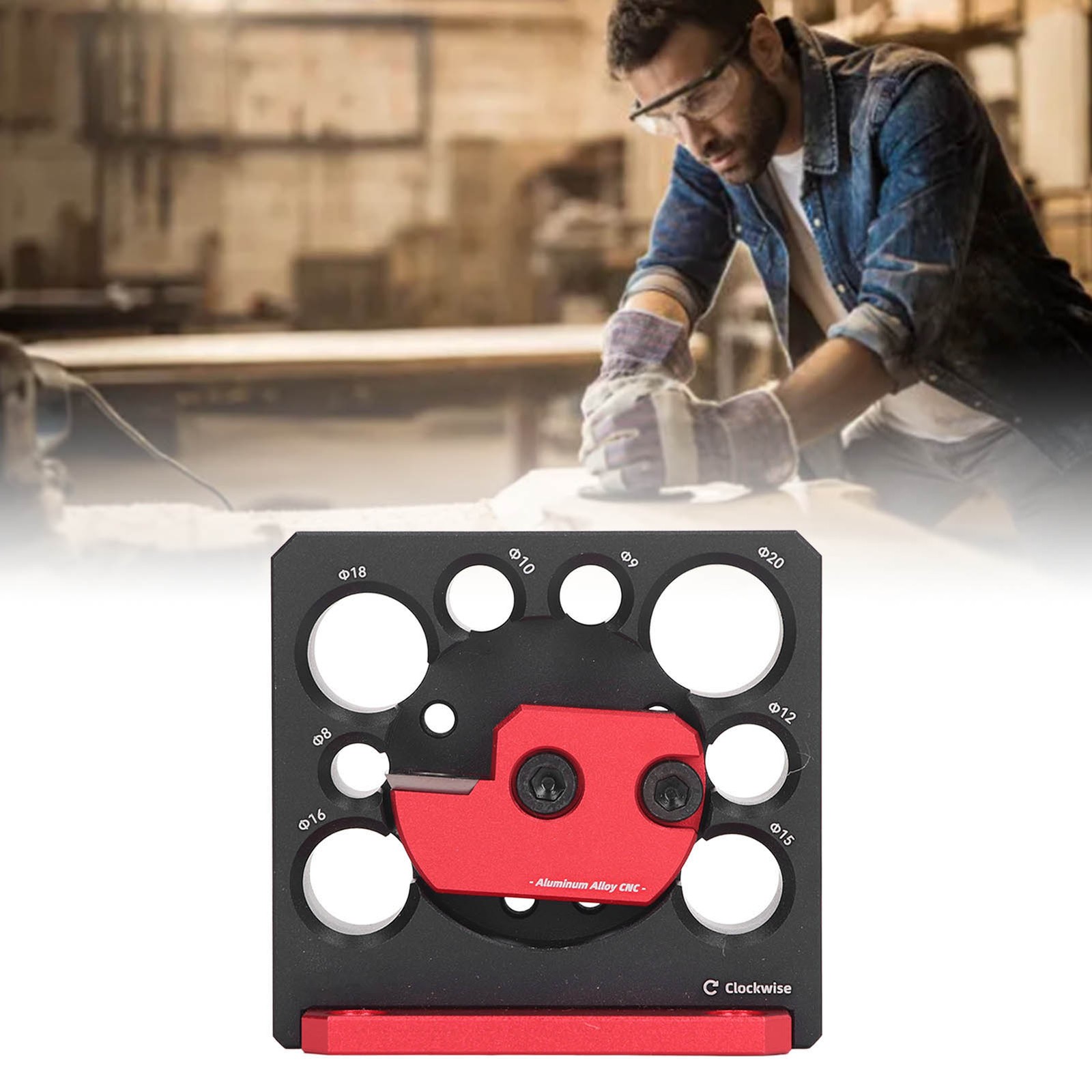 Dowel Maker Jig Adjustable 8 Hole Electric Drill Milling Solid Wood Round Ro SET