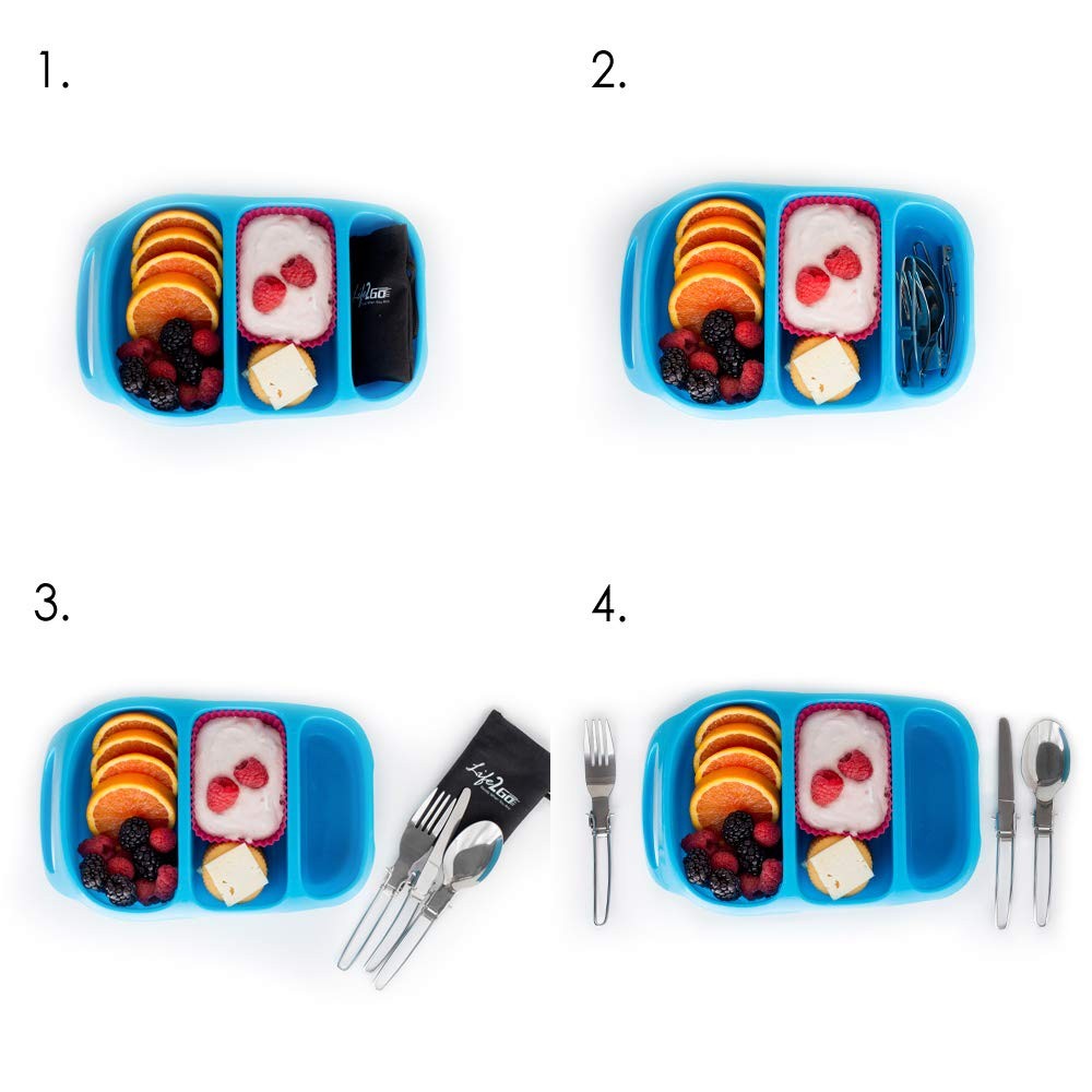 3-Piece Compact Camping Silverware & Utensil Set – Portable Cookware Kit for ...