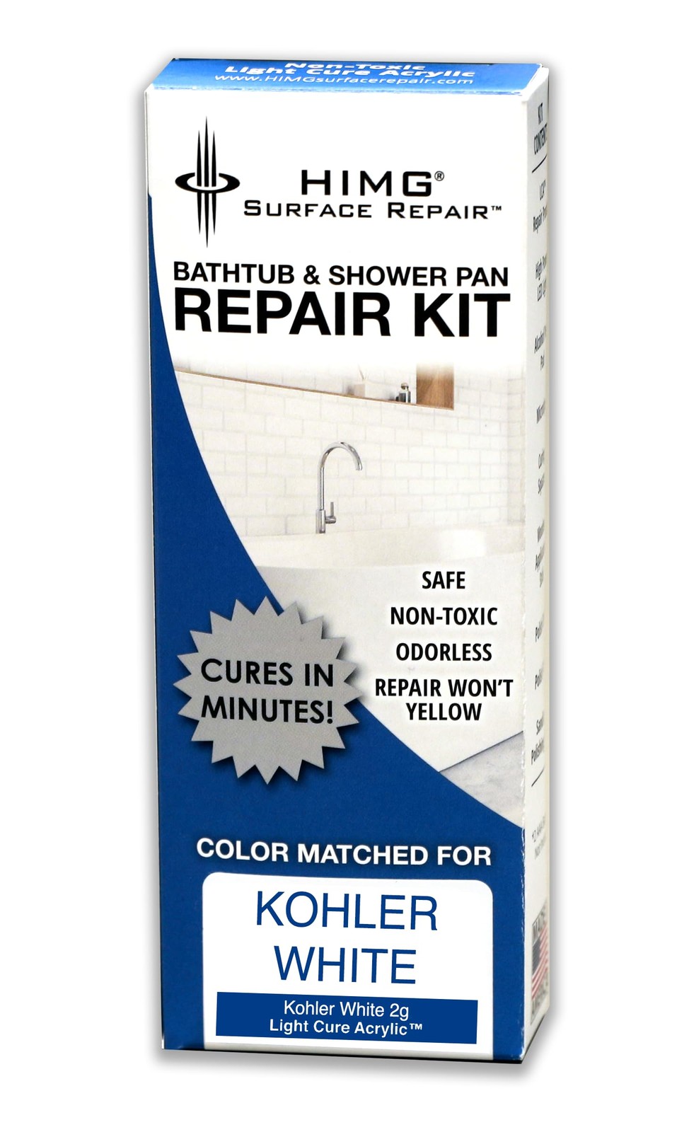 HIMG Bathtub & Shower Pan Repair Kit, Compatible with Kohler White