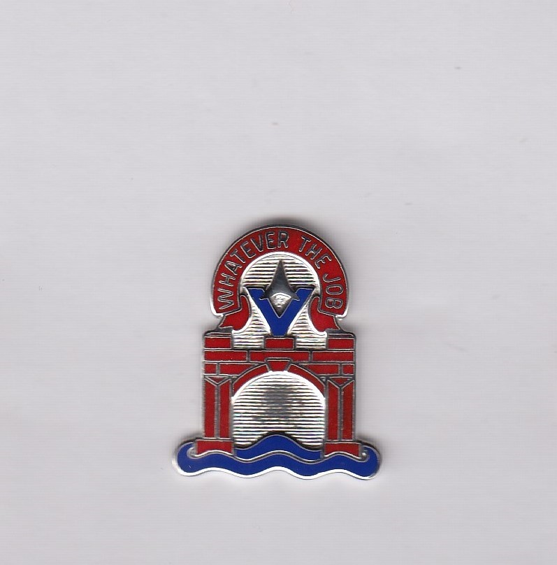 US Army 559th Engineer Brigade DUI crest c/b clutchback badge G-23