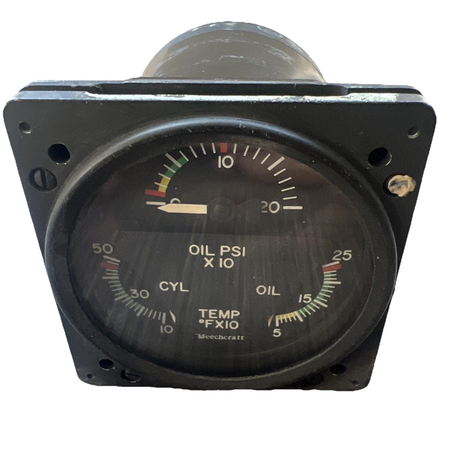 Beechcraft Engine Oil PSI Cyl Temp FX10 Gauge Edo-Aire P/N 22-804
