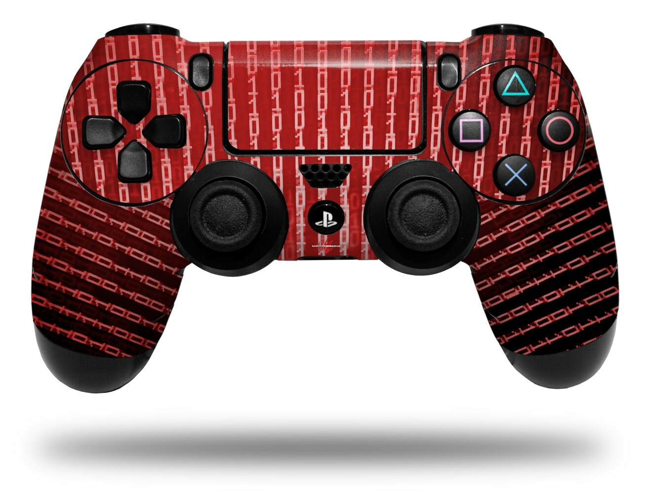 Skin for Sony PS4 Controller Binary Rain Red