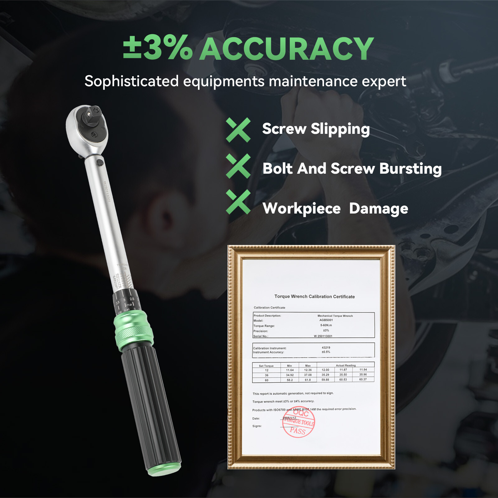 Digital/Mechanical Torque Wrench Adjustable 1/2'' 3/8" 1/4'' Drive & Sockets