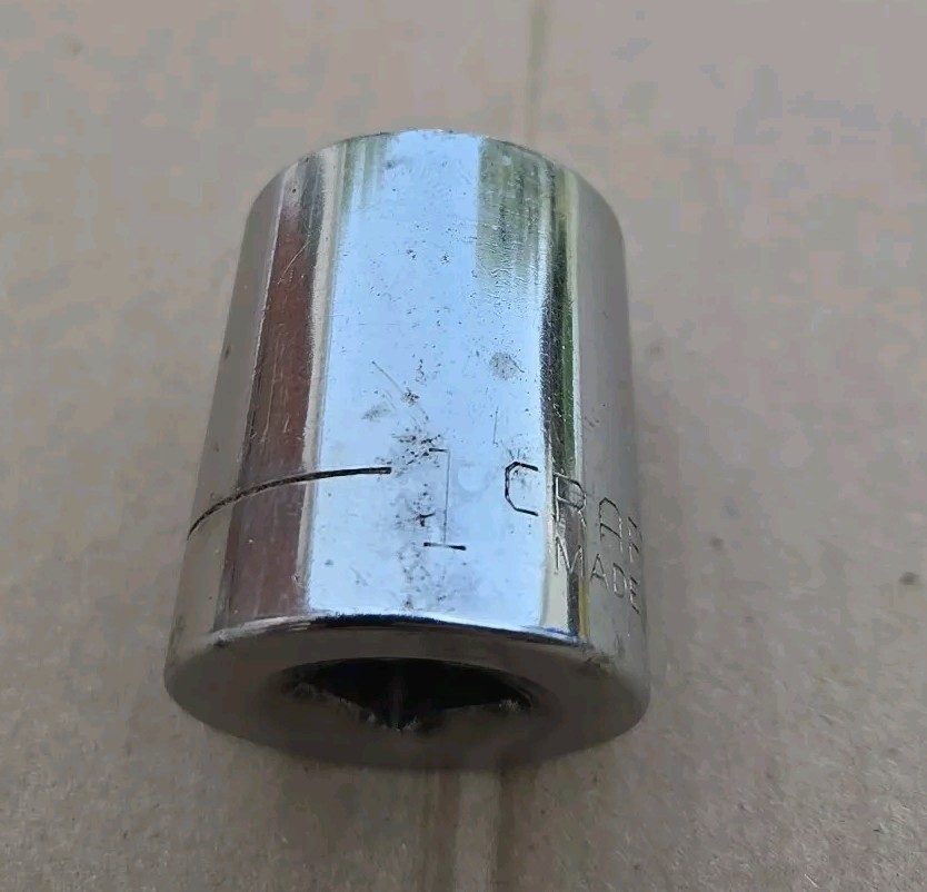 CRAFTSMAN 1" X 1/2 Dr  STANDARD SOCKET 12 Pt G 47514 ( Inverted G )  Made in USA