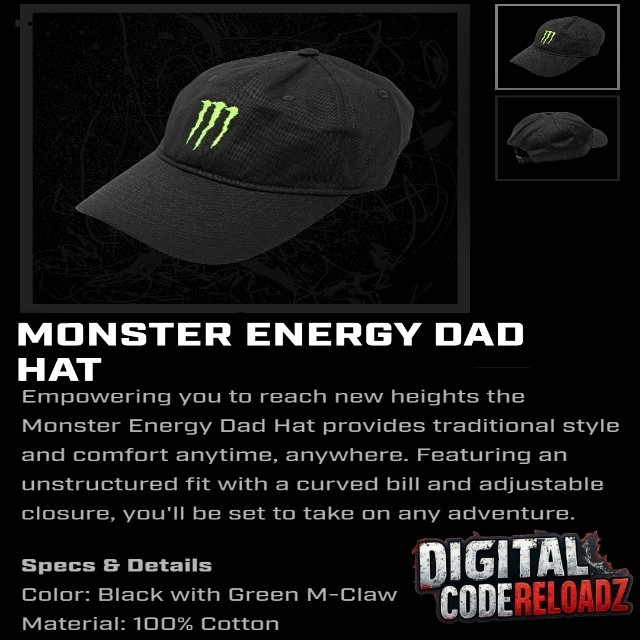 Monster Energy Dad Hat OSFM ✨️ Mayhem Gear 2026 Promotion - Authentic M Claw Hat