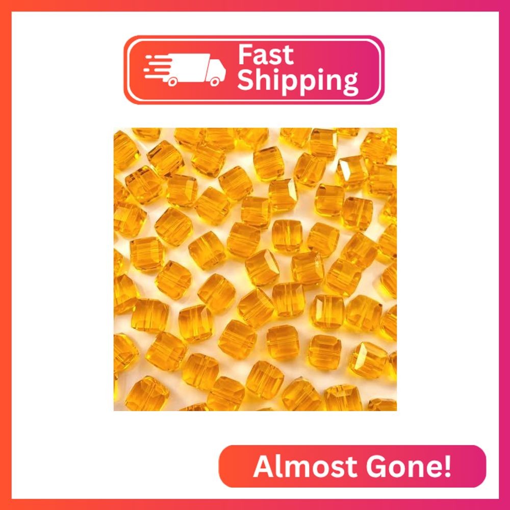 Tingoons 30 PCS 10mm Crystal Glass Beads Cube Crystal Beads Loose Square Shape S