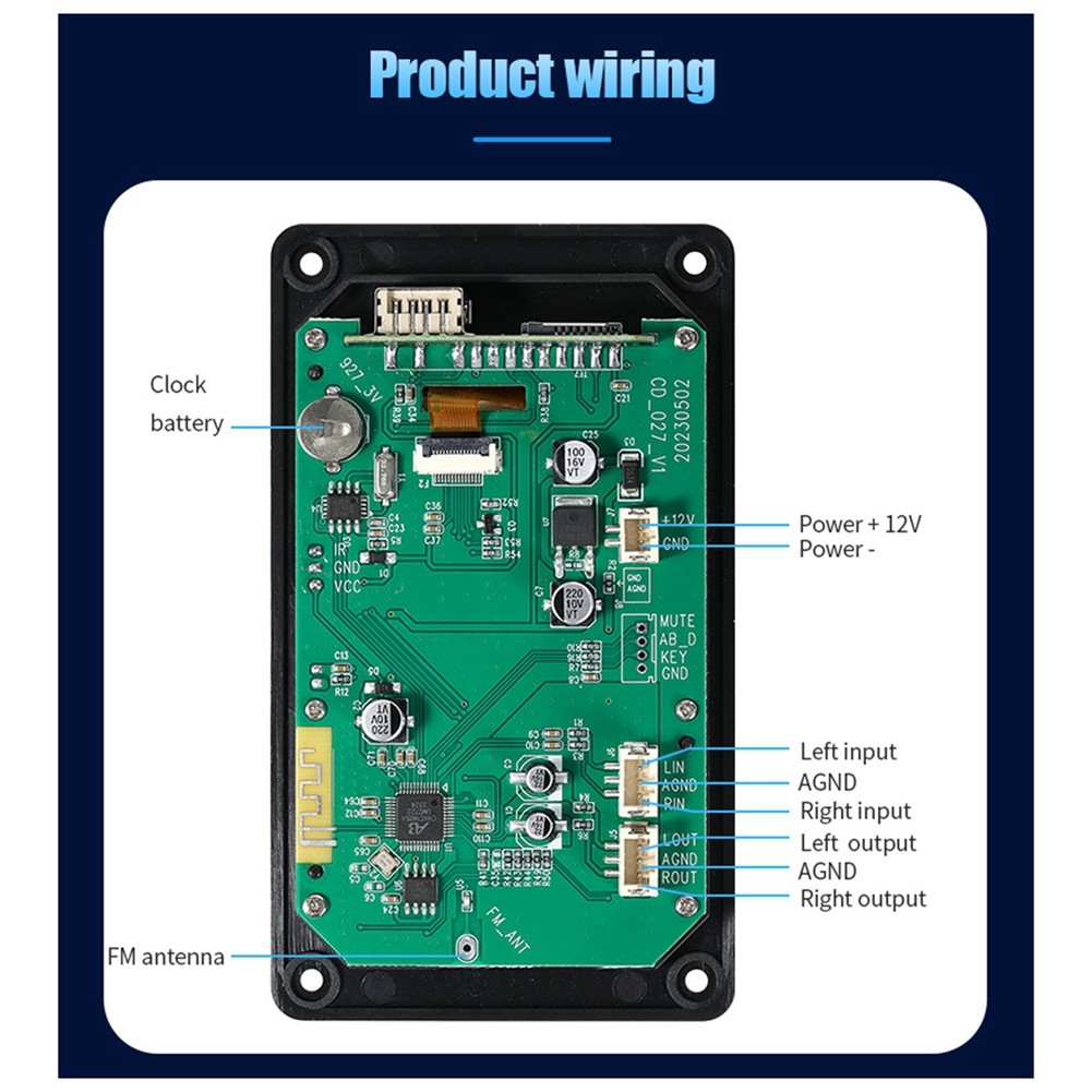 2.8-Inch Color Screen Bluetooth 5.1 Car Synchronization Lossless Decoding7333