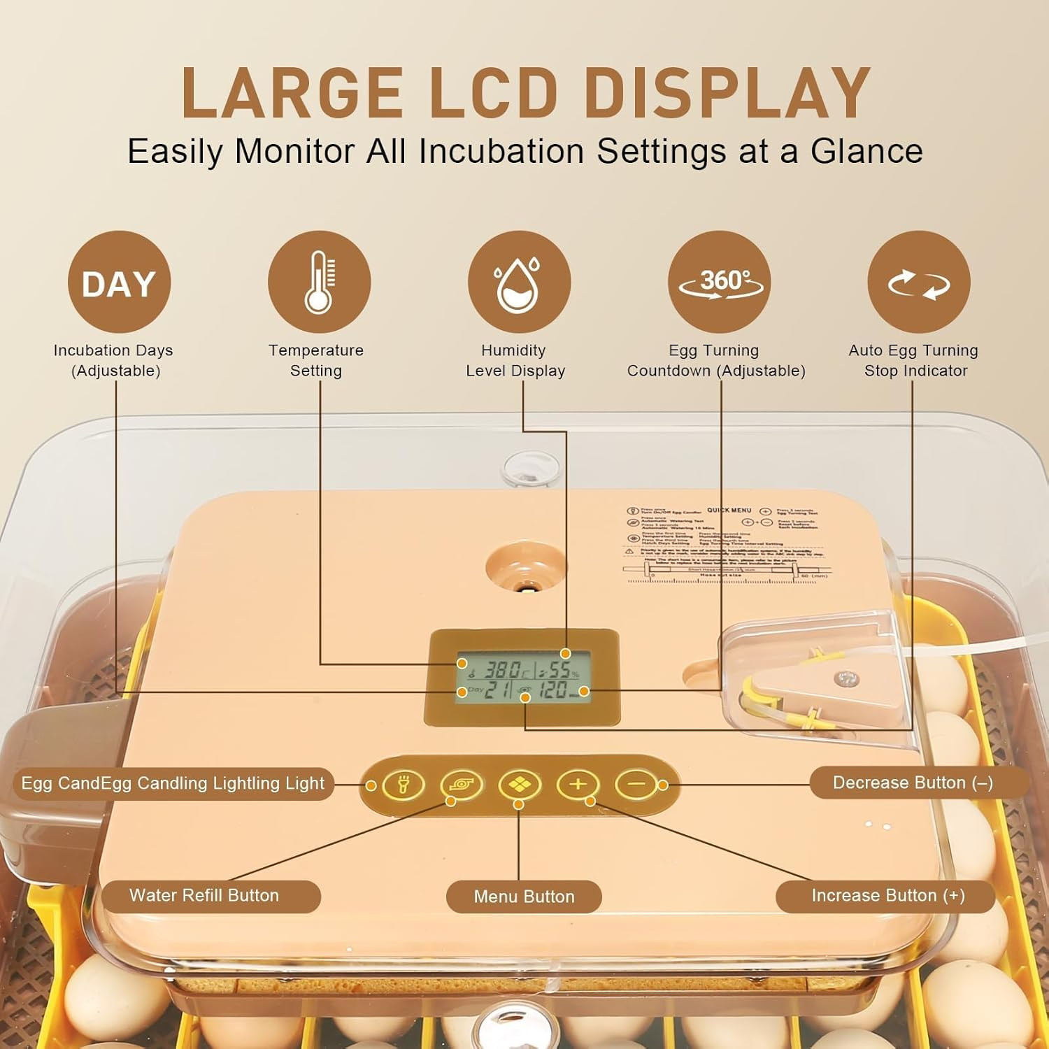 Gen IV Fully Automatic 56 Egg Incubator with Smart Temp & Humidity Control