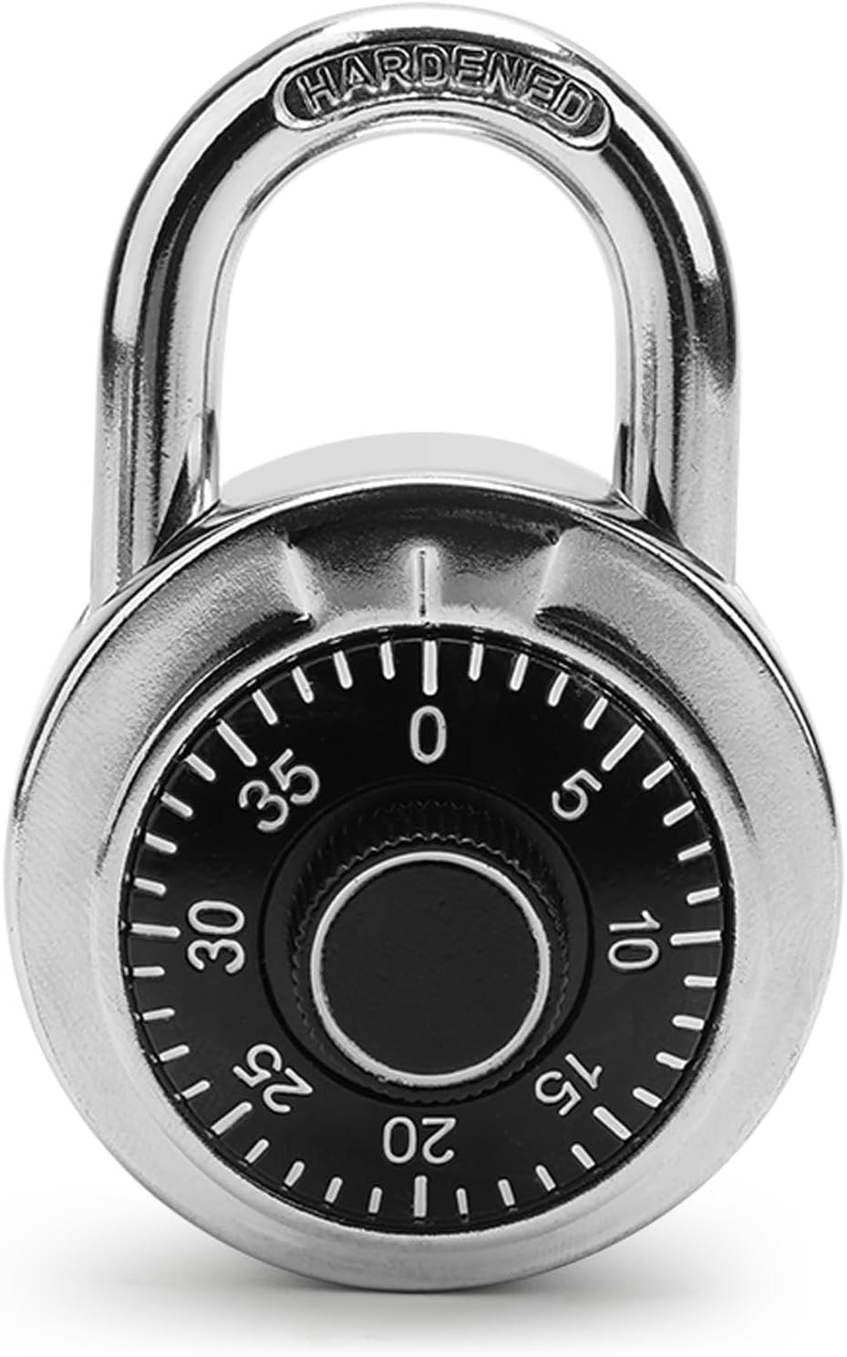 Mini Combination Padlock, 3-Dial Preset Code, Black, 1 Pack | Hardened Steel Sha
