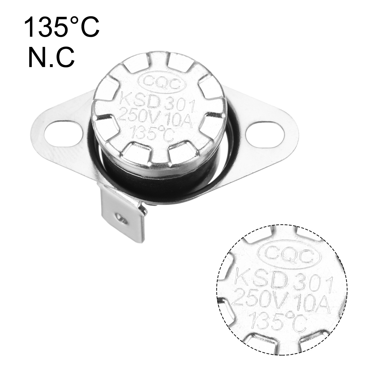 8 x Temperature Control Switch Thermostat 135°C 10A Normally Closed