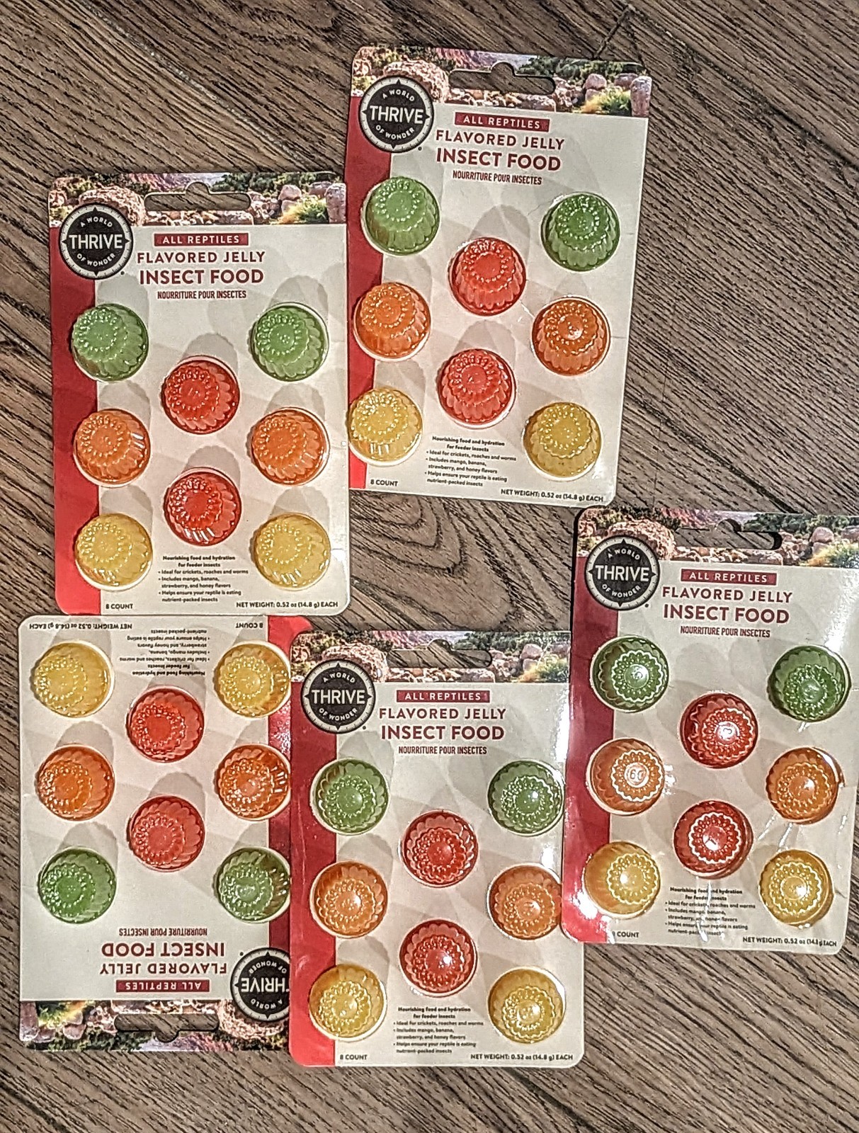 *4Pack* Thrive  Flavored Jelly Insect Food Jelly Pots 8pc Each