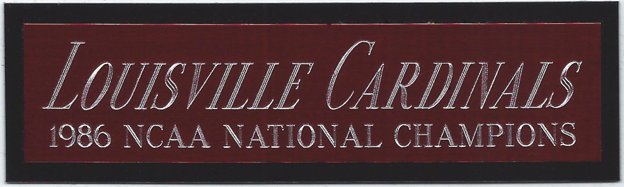 1986 LOUISVILLE CARDINALS NAMEPLATE  AUTOGRAPHED Signed JERSEY-BASKETBALL-PHOTO