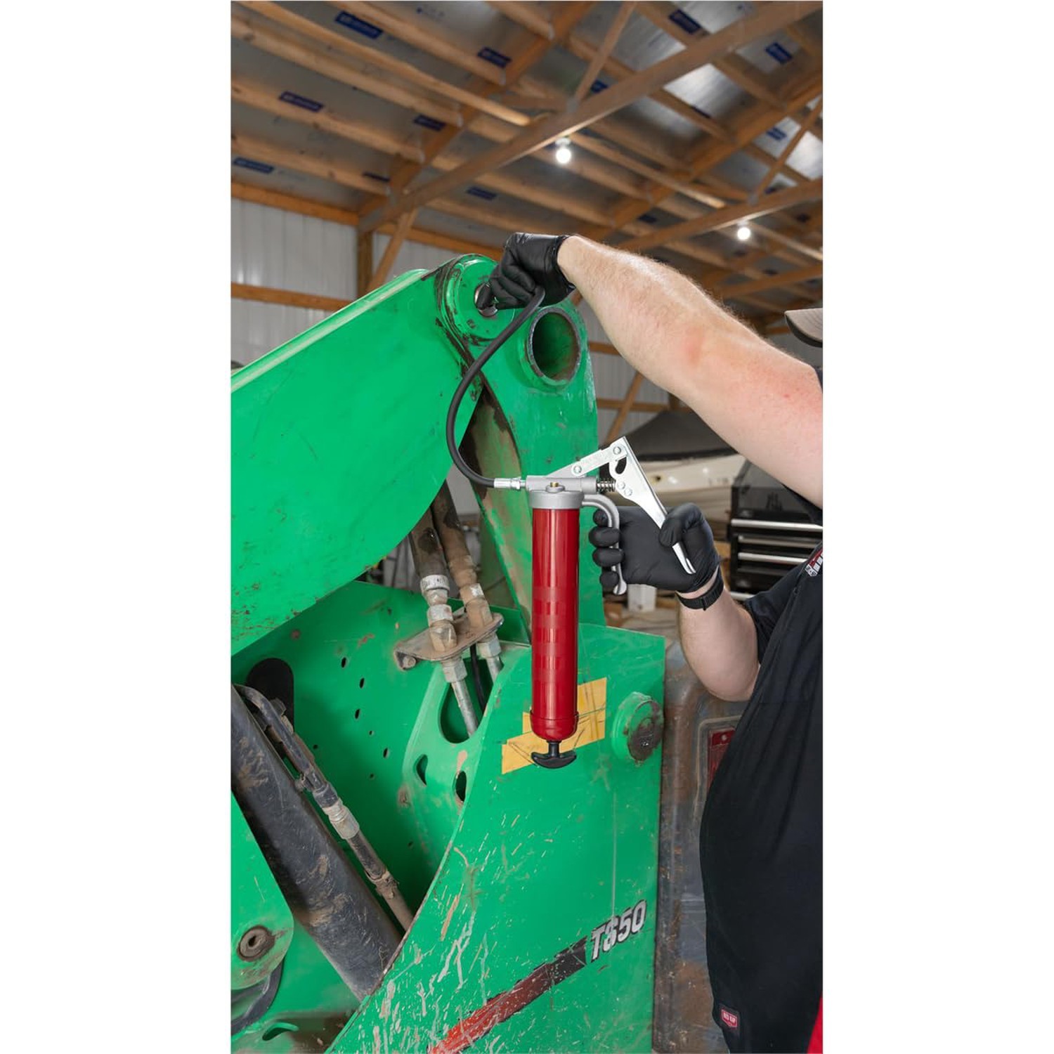 Alemite 555-E Professional Series Grease Gun, Dual Leverage Feature, 18" Flex...