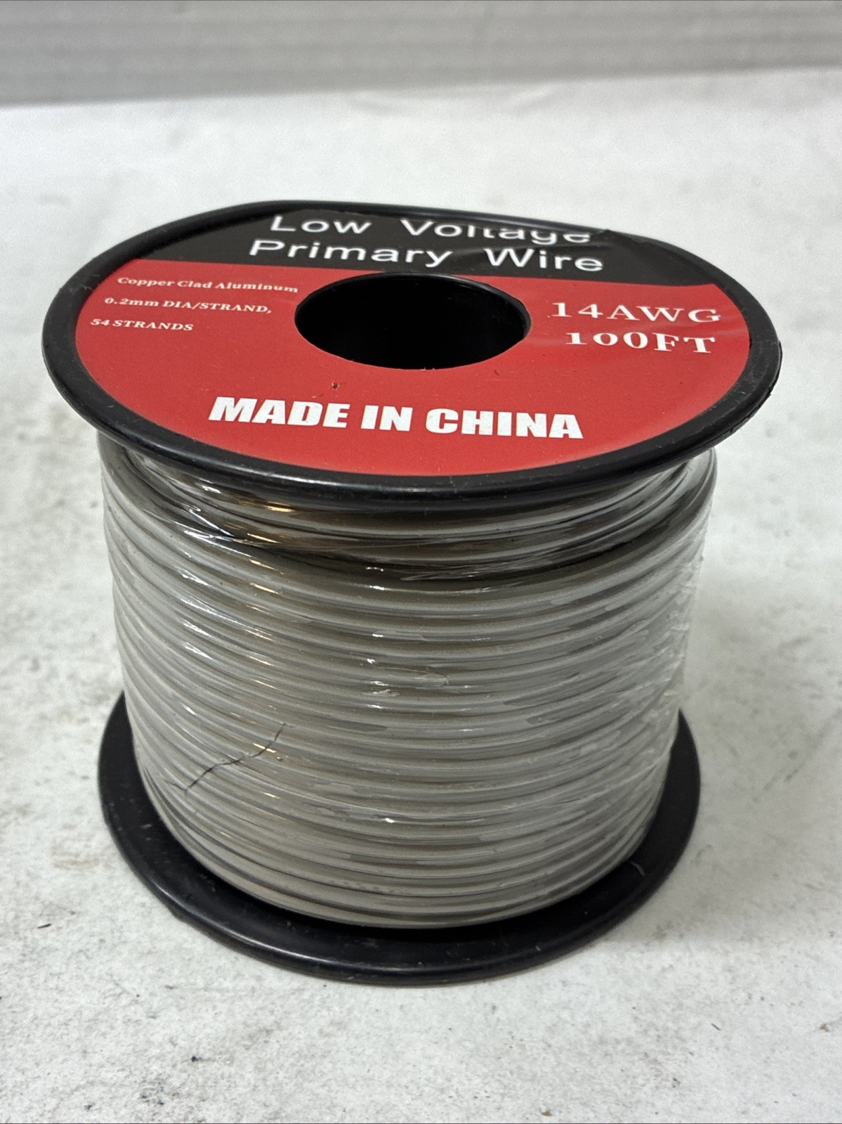 Low Voltage Primary Wire 14AWG 100FT Gray