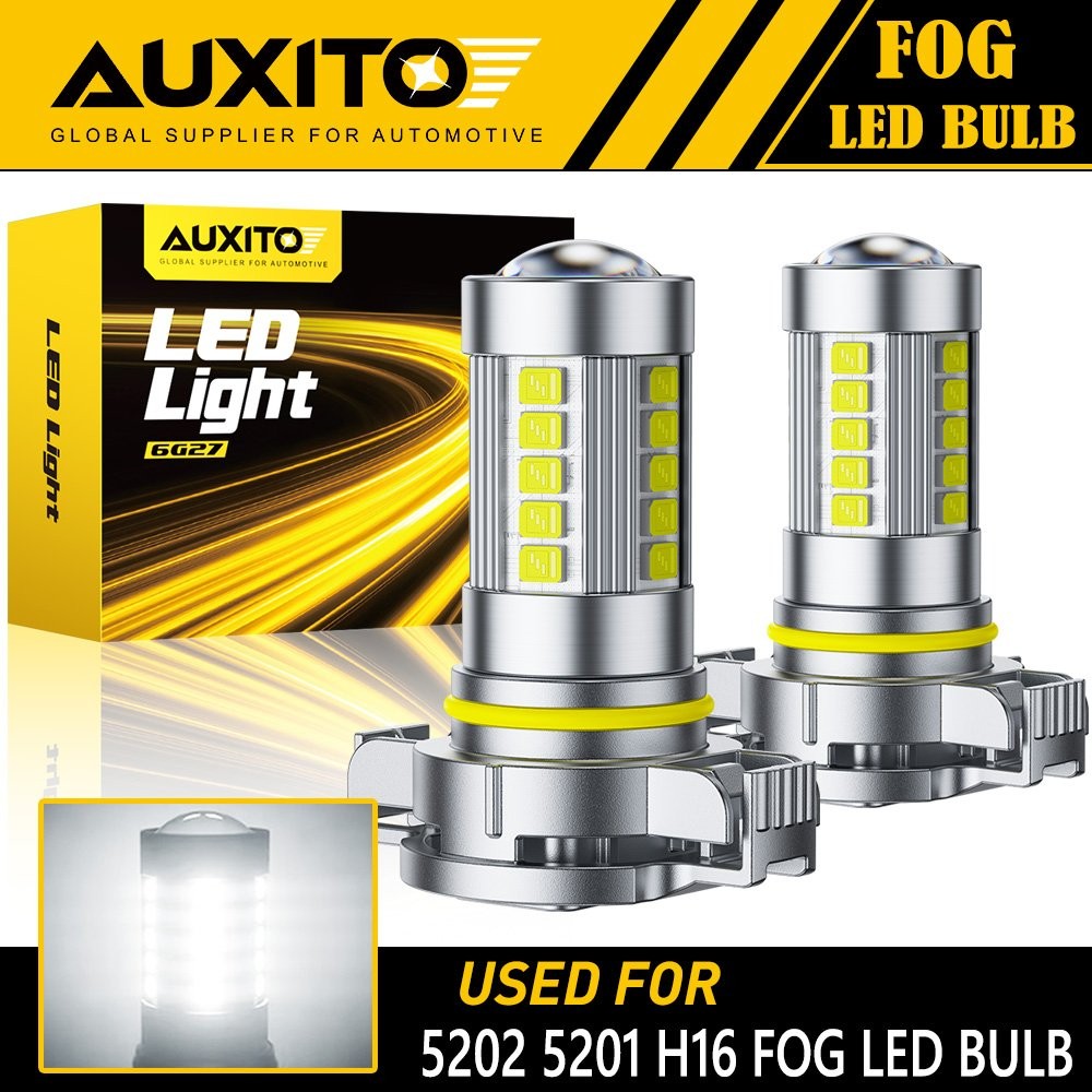 For GMC Sierra 1500 2500HD 3500HD 2008-2019 LED DRL Fog Light Bulbs 5202 6G27 EH