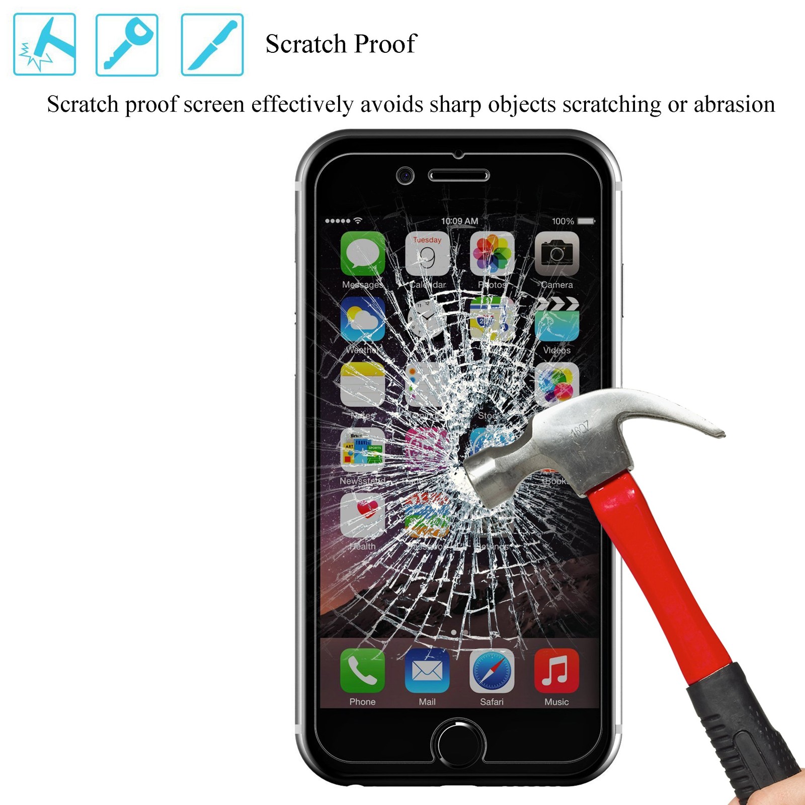 Ailun Privacy Screen Protector for iPhone SE 2020 2nd / 2022 3rd Black