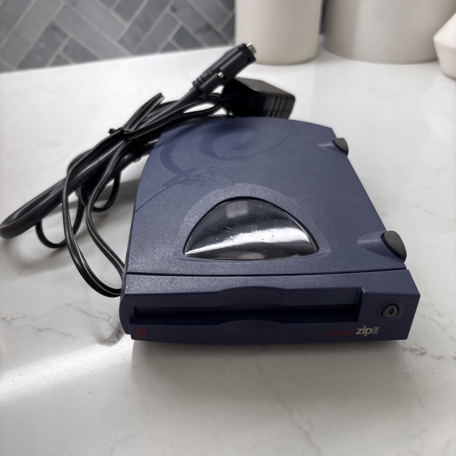 Iomega ZIP 250 -Disk Drive- Z250P -SCSI Exteral - BLUE Untested