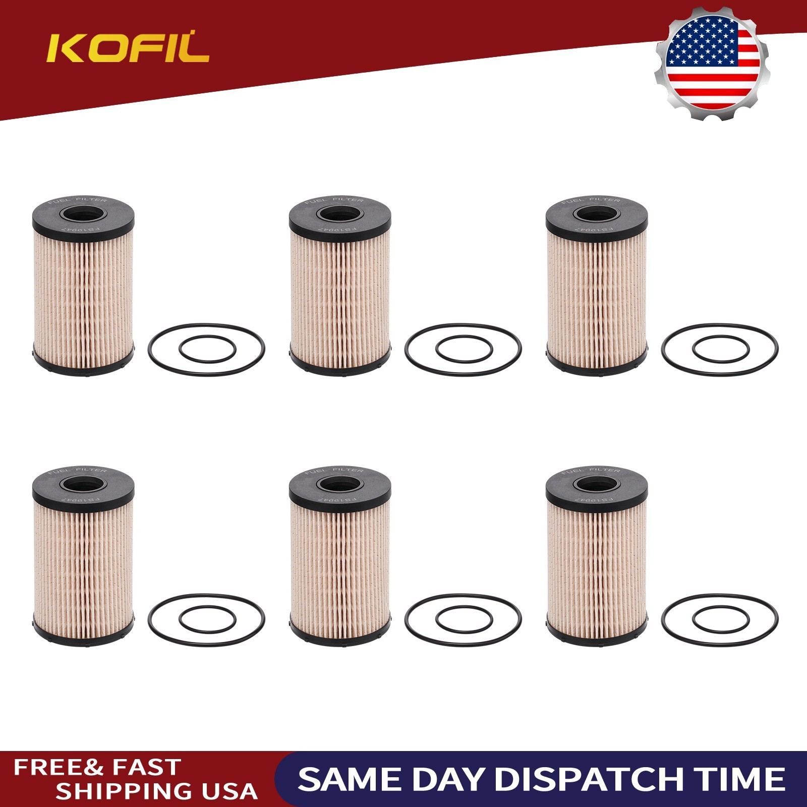 6Pcs Fuel Filter PF7978 For MaxxForce Engines FS19947 P550824 1878042C91