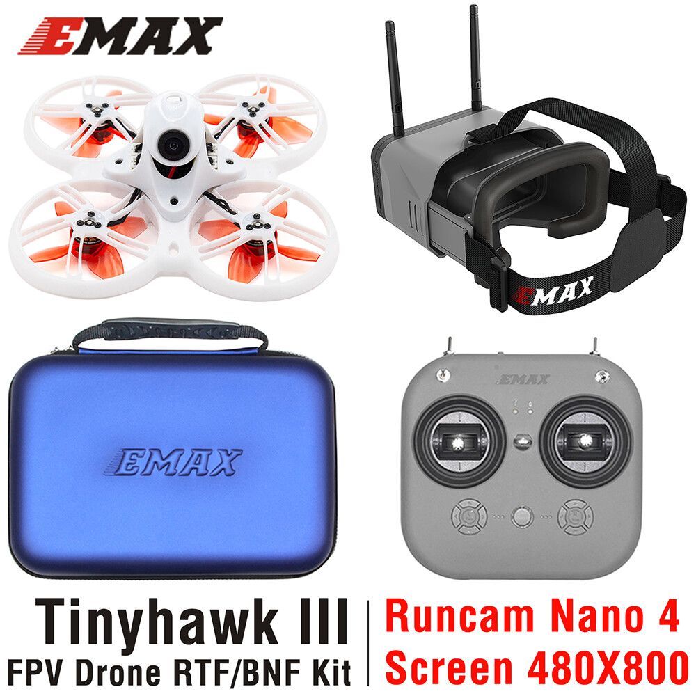 Emax Tinyhawk III RTF FPV Drone Goggles Radio Kit Beginner Indoor Racing