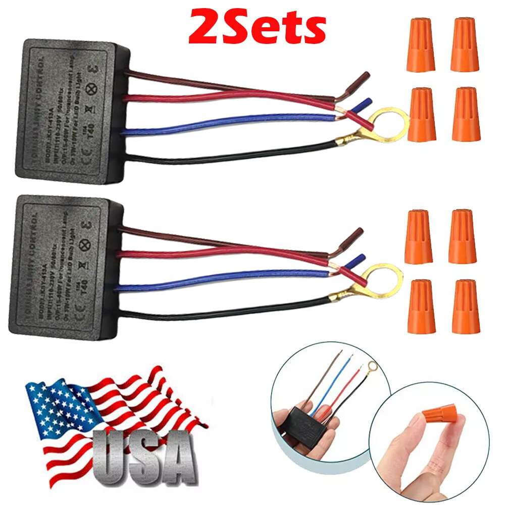 2SET 3 Way Touch Sensor Dimmer, Touch Lamp Repair Kit Control Module Replacement