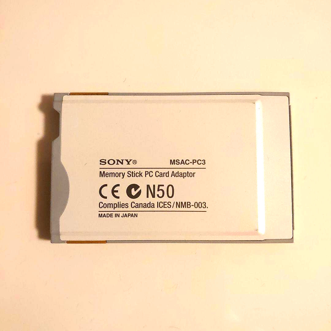 SONY Memory Stick Card Reader Adapter MSAC-PC3 PCMCIA ATA 16bit PC Card Type II