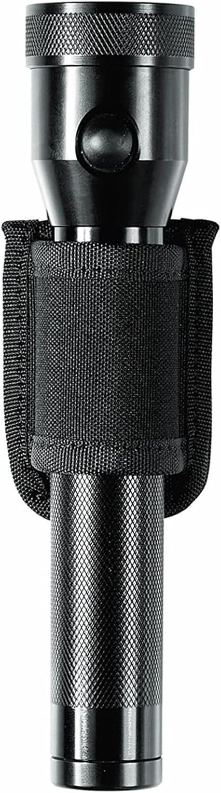 Black Open Top D Cell Compact Light Holder – PU Leather Flashlight Pouch
