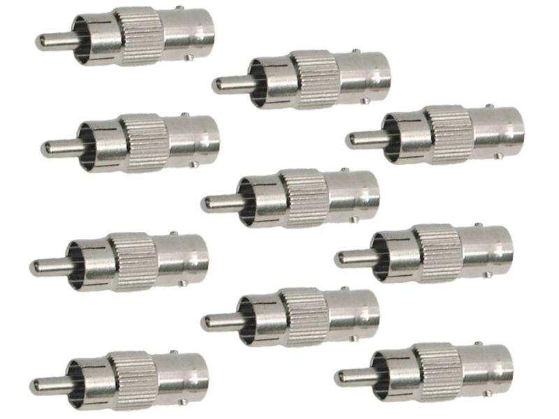 10 pcs BNC Female to RCA Male Audio Connector Adapter for CCTV Security Cameras