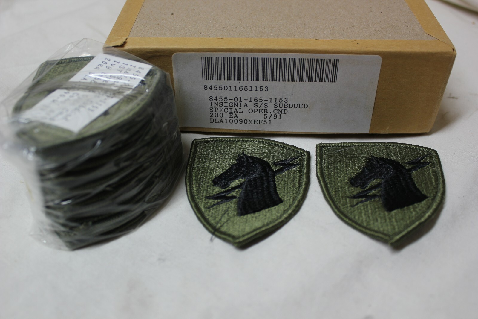 US Military Issue Patch ARMY Insignia Special Operations Command  2 Patches  Q