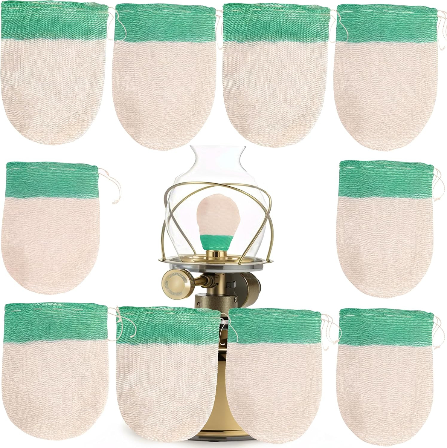 Propane Lantern Mantles for Gas Lamps, U-Shaped Mantles for Outdoor Camping, Gas