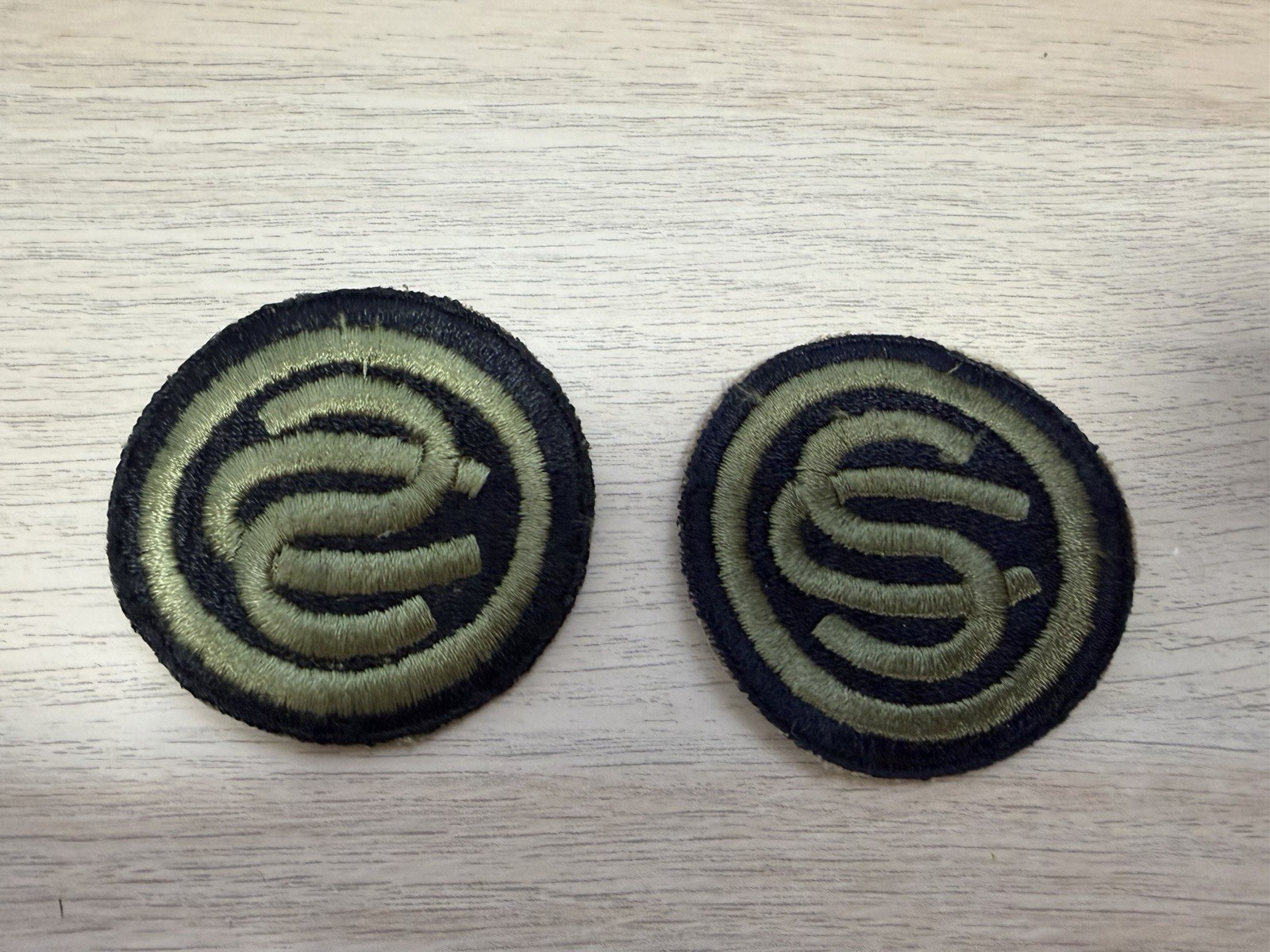 Pair Of WWII Officer Candidate School Patches