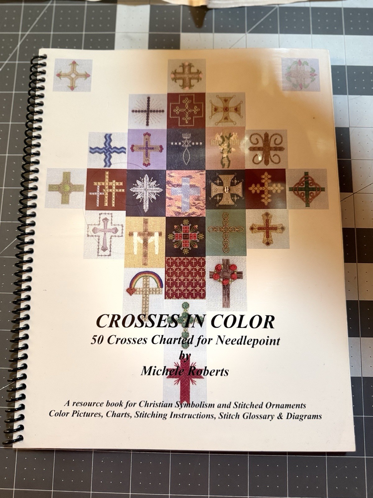 Crosses In Color - Charted For Needlepoint Patterns By Michele Robert’s - Signed