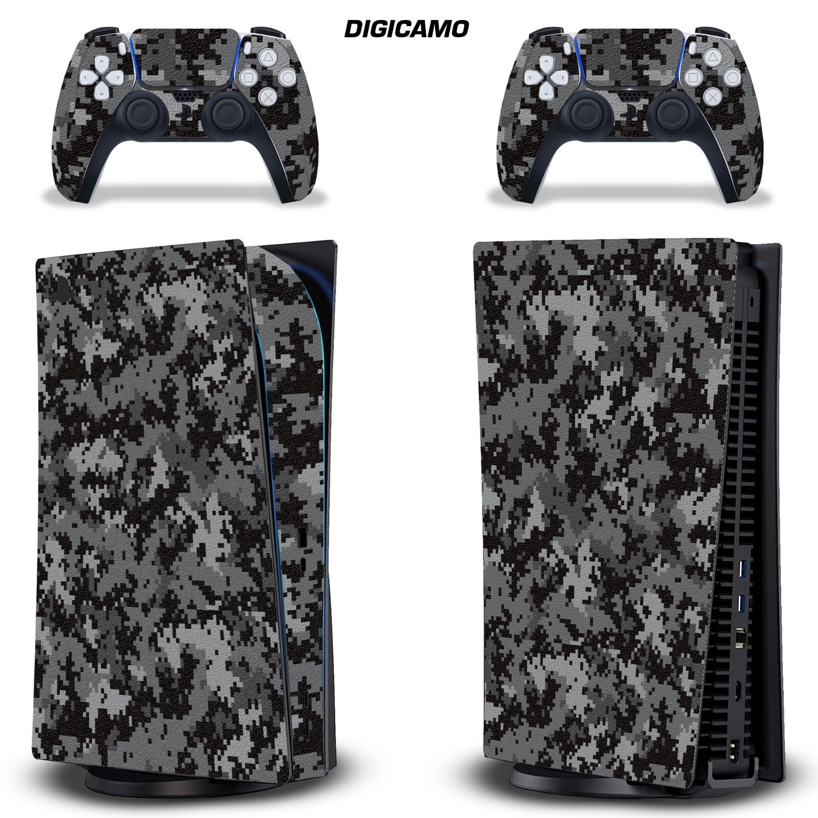 Skin Decal For PS5 Playstation 5 DIGITAL Console + Controller Stickers DIGI K