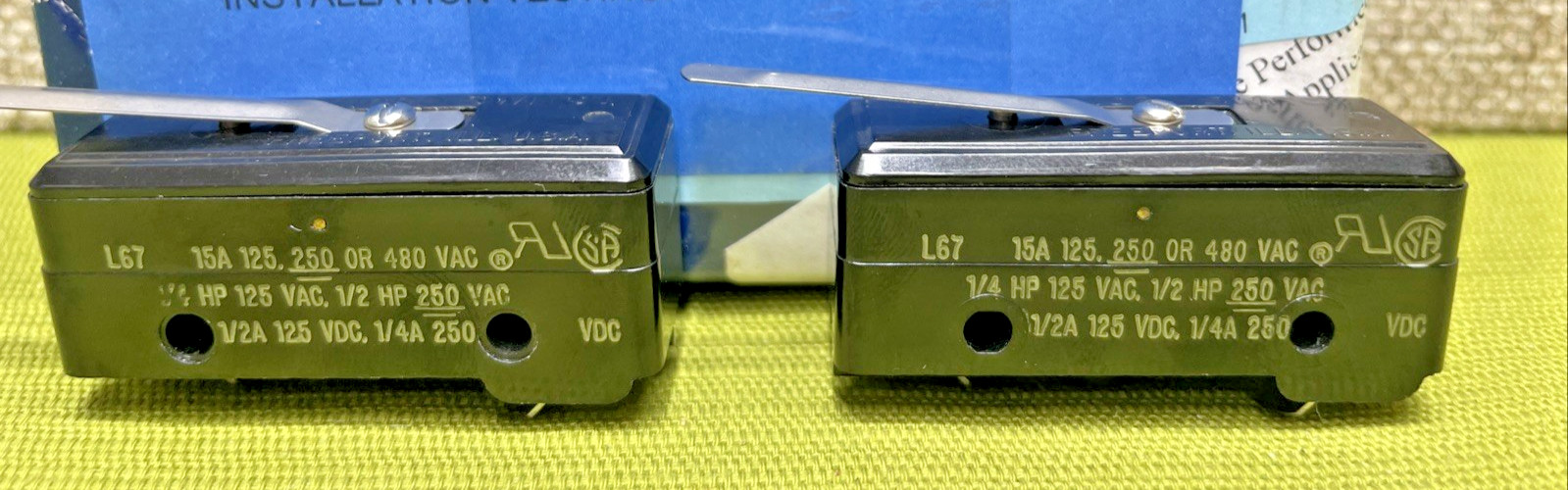 Lot of 2, HONEYWELL BZ-RLX / BZRLX Micro Switch